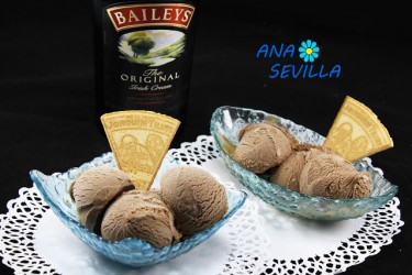 Helado de baileys y chocolate