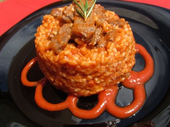 Risotto de ternera