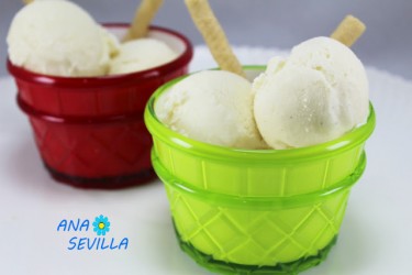 Helado de vainilla expres (Sin huevo)