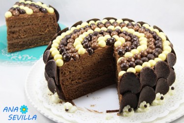 Tarta buttercream de chocolate