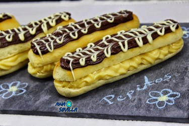 Pepitos de crema y chocolate