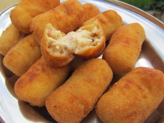 Croquetas de pollo asado y jamón