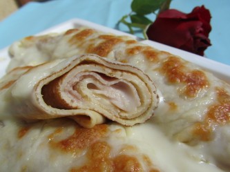 Crepes de jamón y queso