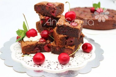 Brownie de cerezas