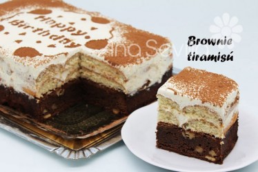 Brownie tiramisú