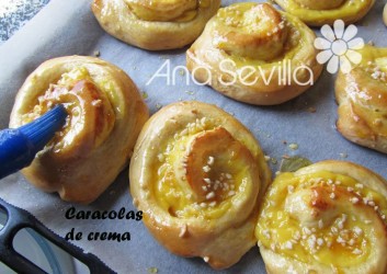 Caracolas de crema