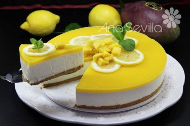 Cheesecake de limón y mango