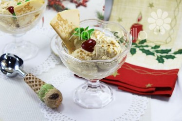 Helado de turrón exprés