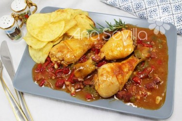 Jamoncitos de pollo al chilindrón