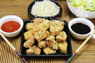 Pollo rebozado japonés