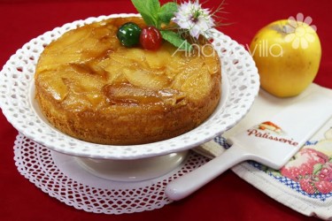 Tarta tatín de manzana y bizcocho