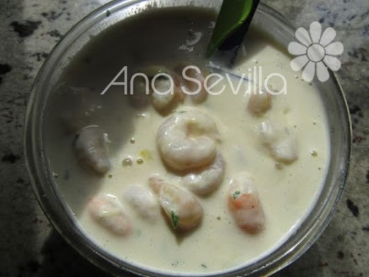 Salsa con gambas