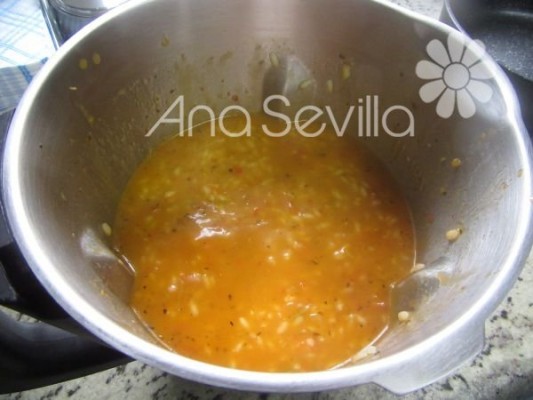 Semi-cocer el arroz