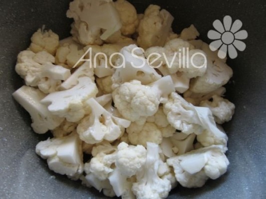 Cocer al vapor la coliflor