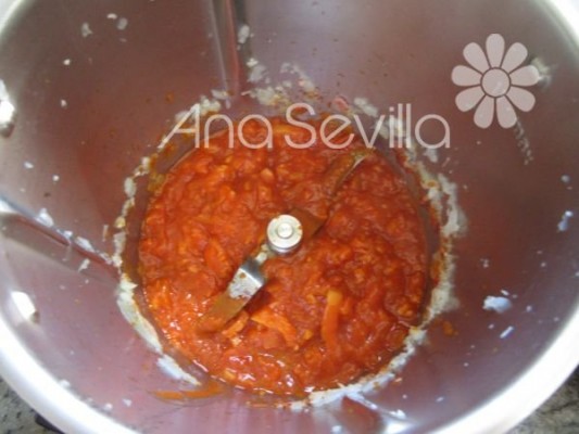 Sofrito con el tomate