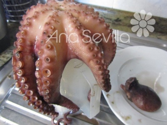 Pulpo ya cocido