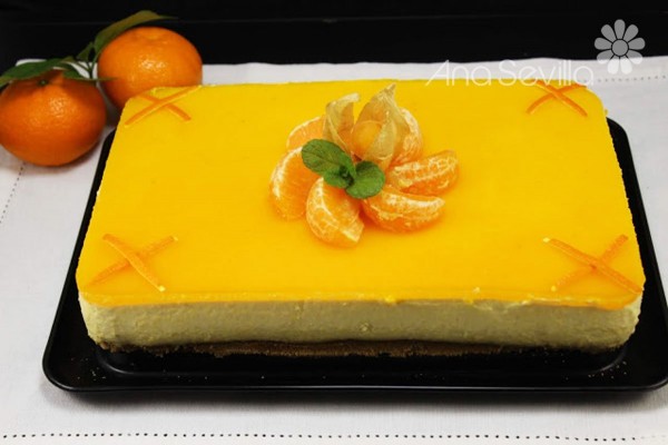 Tarta mousse de mandarina