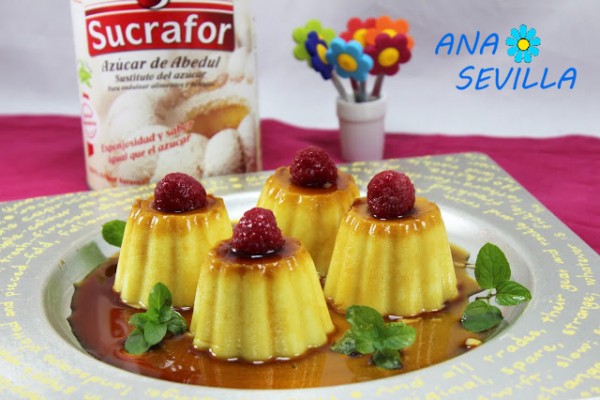 Flan de vainilla sin horno y sin huevo