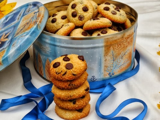 Mini-cookies de coco y chocolate