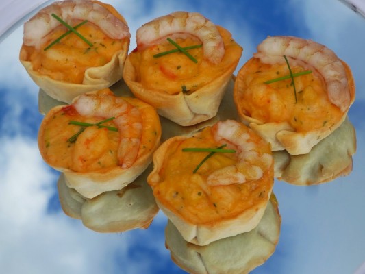 Pastelitos de gambas o langostinos