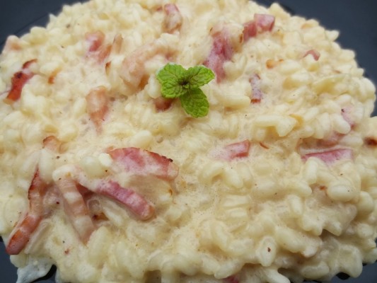 Risotto a la carbonara