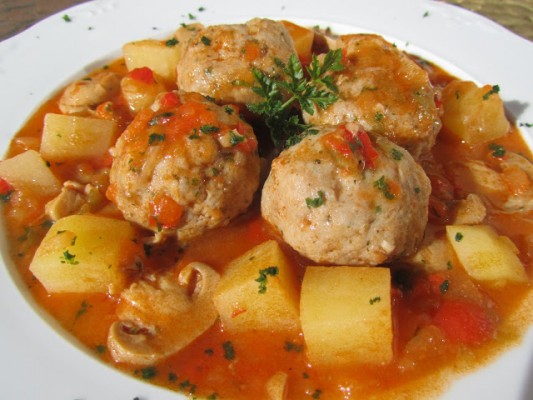 Albóndigas a la jardinera