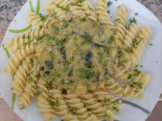 Carbonara de calabacines