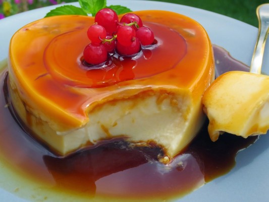 Tarta-flan de queso al caramelo