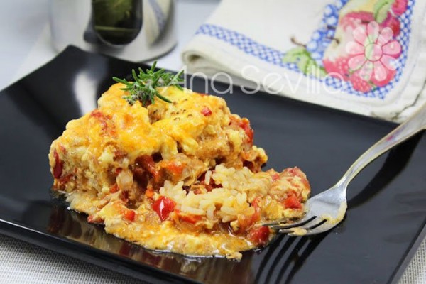 Arroz gratinado