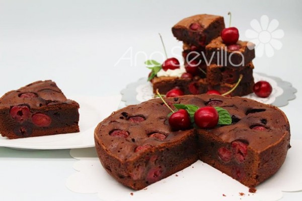 Brownie de cerezas