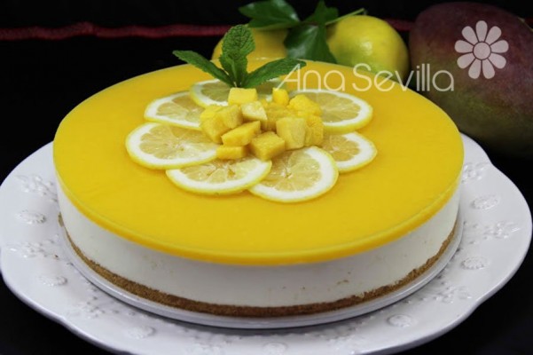 Cheesecake de limón y mango