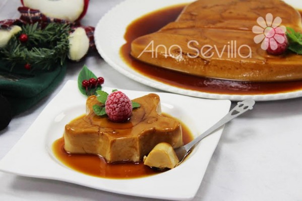 Flan de turrón con cuajada