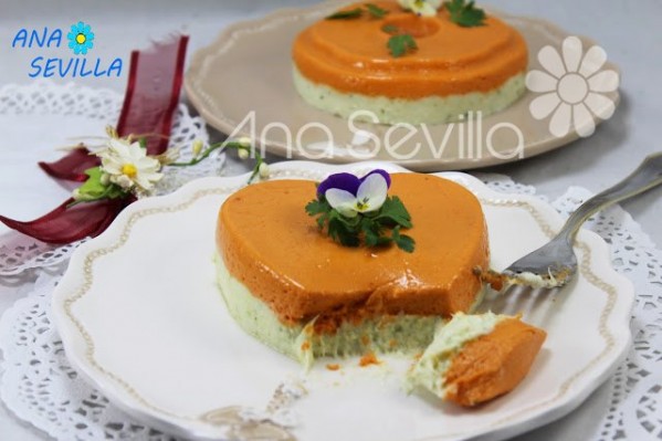 Mousse de bacalao y pimientos