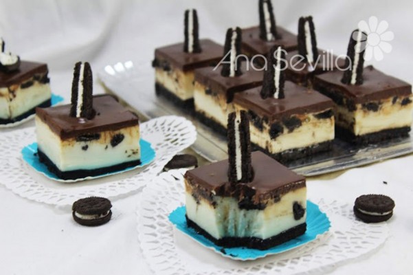 Pastelitos cheesecake oreo