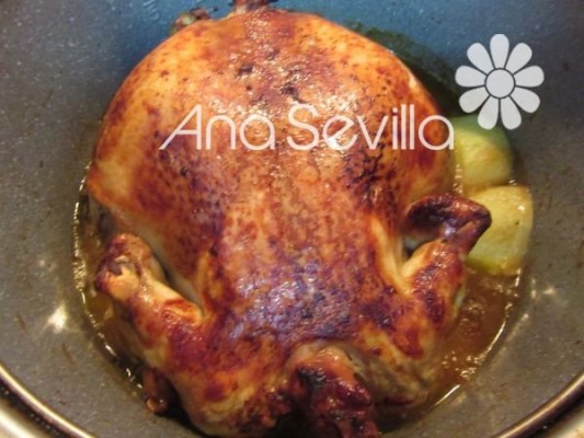 Pollo asado a la naranja