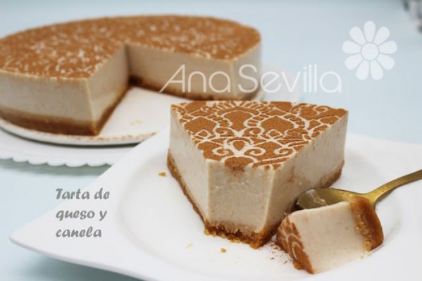 Tarta de queso y canela sin horno