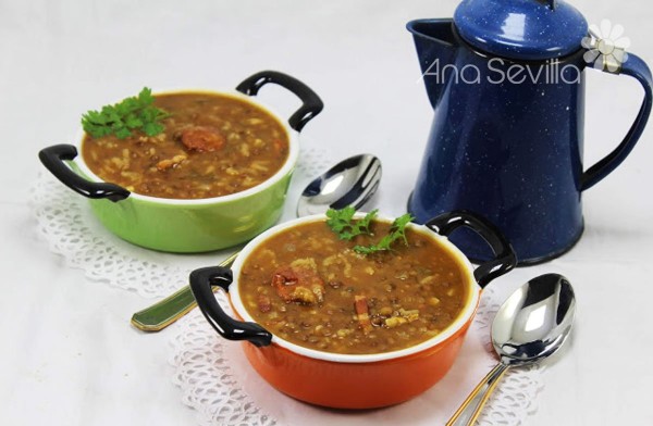 Lentejas con arroz olla GM