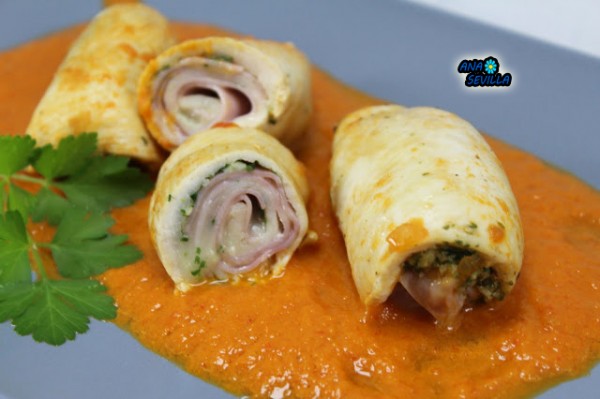 Pechugas rellenas en salsa Ana Sevilla olla GM