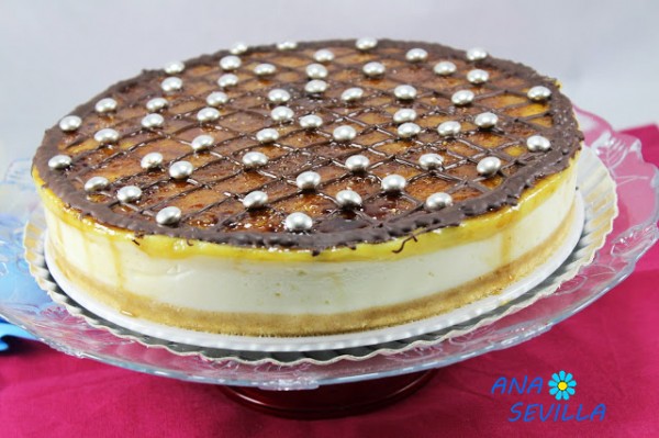 Tarta de ricotta y yema tostada (Sin horno) tradicional casera