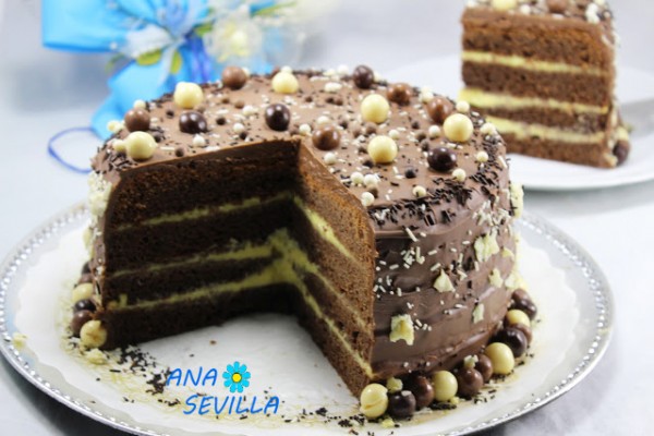 Tarta de colacao y natillas Ana Sevilla con Thermomix