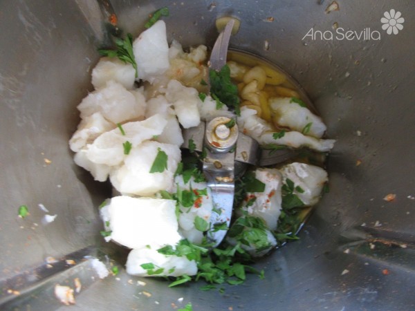 Migas de coliflor con bacalao Thermomix