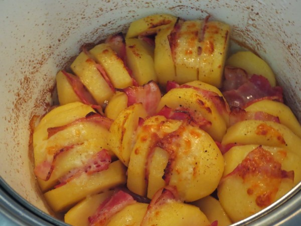 Patatas asadas en abanico olla GM