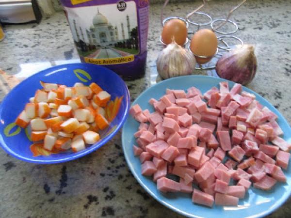 Ensalada de arroz al ajillo olla gm