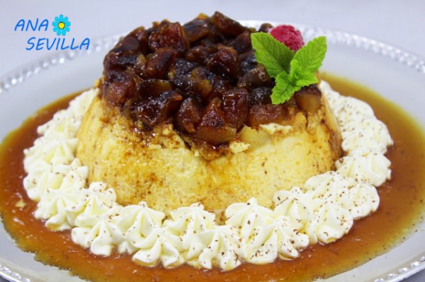 Flan de huevo y manzana olla GM
