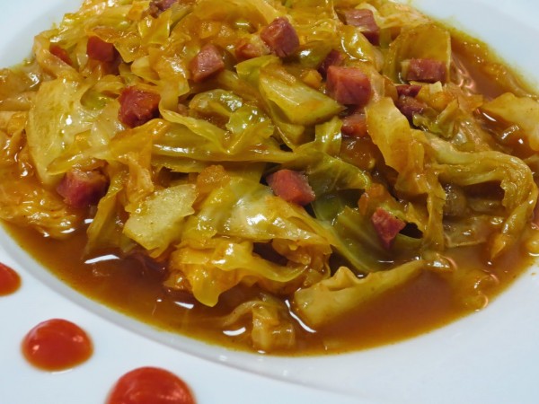 Repollo en guiso Thermomix