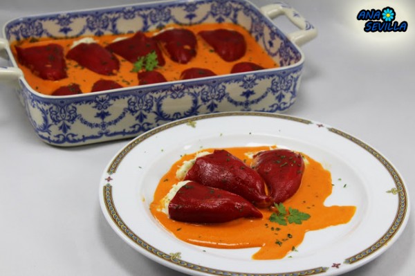 Pimientos rellenos de bacalao Ana Sevilla cocina tradicional