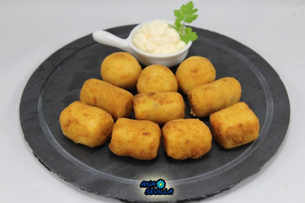 Croquetas de falso carabinero Ana Sevilla con Thermomix.