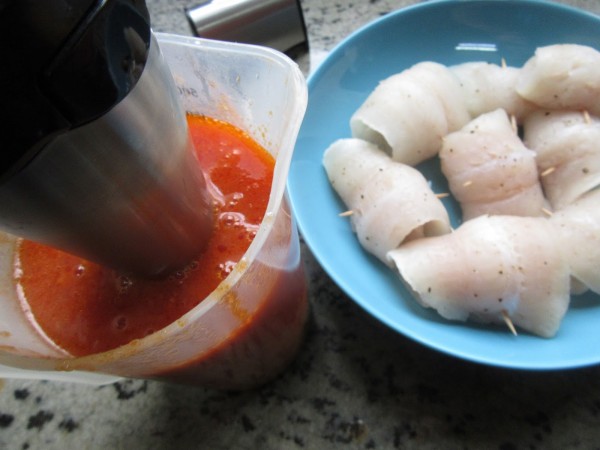Merluza en salsa de gambas olla GM.