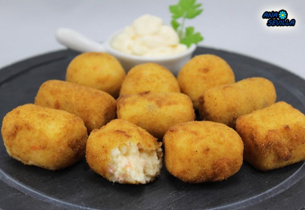 Croquetas de falso carabinero  Con Thermomix