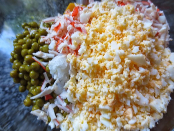 Pastel de ensalada de arroz olla GM